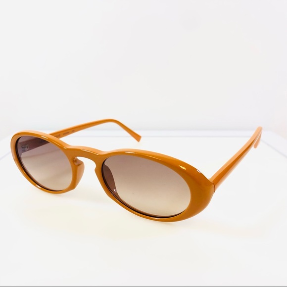 Women’s Kendall and Kylie Matte Orange Round Eyed Fashion Sunglasses - Picture 5 of 7